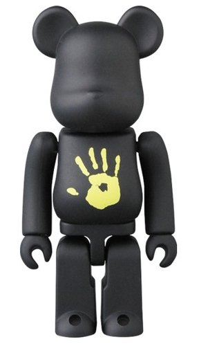 Black Pean BE@RBRICK 100% figure, produced by Medicom Toy. Front view.