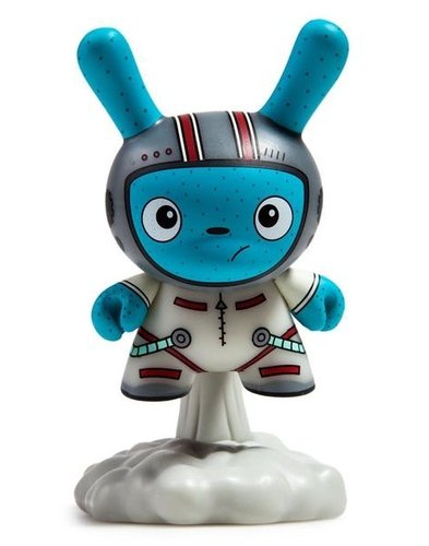 Blast Off (White) figure by The Bots, produced by Kidrobot. Front view.