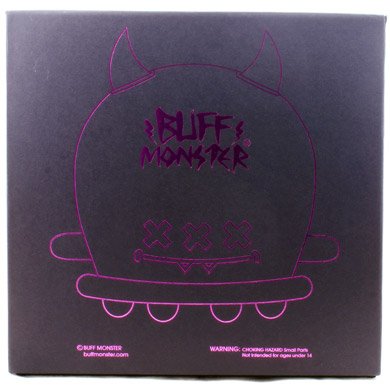 Buff Monster figure by Buff Monster, produced by Mindstyle. Packaging.