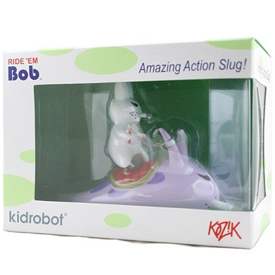 Big Bob Slug - Original  figure by Frank Kozik, produced by Kidrobot. Packaging.