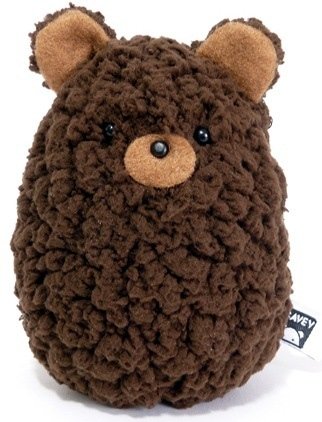 Brown Cavey Bear figure by A Little Stranger. Front view.