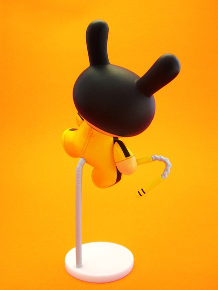 Bruce Lee Dunny figure by Dolly Oblong. Back view.