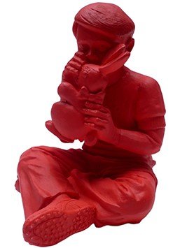 Bunny Boy - Red Version figure by Faile. Front view.