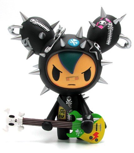 Cactus Rocker Teal figure by Simone Legno (Tokidoki), produced by Tokidoki. Front view.