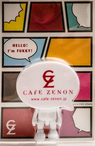 Cafe Zenon HELLO! Im FUKKY! figure by Devilrobots, produced by Play Imaginative. Front view.
