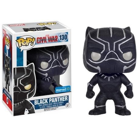 Pop! Captain America: Civil War - Black Panther (Onyx) figure, produced by Funko. Front view.