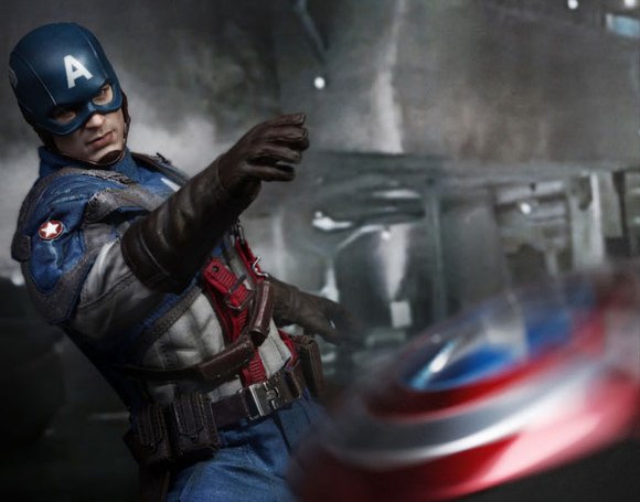 Captain America: The First Avenger figure by Kojun, produced by Hot Toys. Detail view.