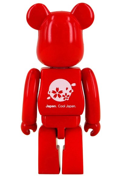 C.J.MART SAKURA BE@RBRICK 100% figure by Medicom Toy, produced by Medicom Toy. Back view.