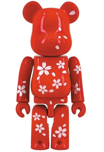 C.J.MART SAKURA BE@RBRICK 100% figure by Medicom Toy, produced by Medicom Toy. Front view.