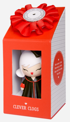 Clever Clogs figure by Momiji, produced by Momiji. Packaging.