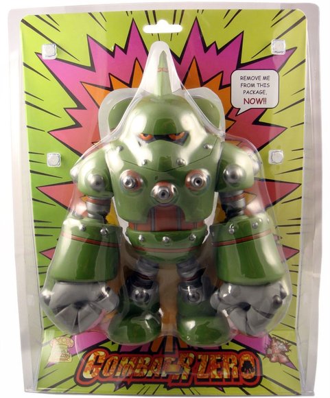 Combat-R Zero Swamp figure by Robert De Castro, produced by Atomic Mushroom. Packaging.