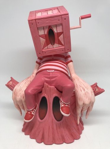 Coozie: Pink Love Edition figure by Nathan Ota, produced by 3D Retro. Front view.