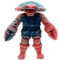 Crawdad Kid figure by Daniel Yu, produced by October Toys. Front view.
