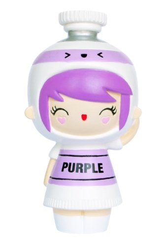 Create Purple figure by Momiji, produced by Momiji. Front view.