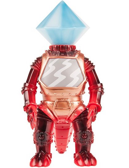 Crystal-Mecha figure by Brian Flynn, produced by Super7. Front view.