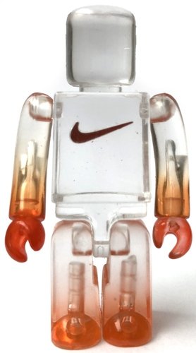 Crystal Swoosh Kubrick figure by Nike, produced by Medicom Toy. Front view.