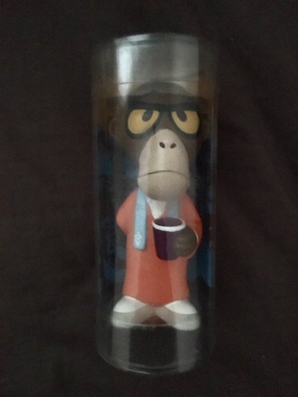 Cult Leader Monkey figure by Vinnie Fiorello, produced by Funko. Front view.