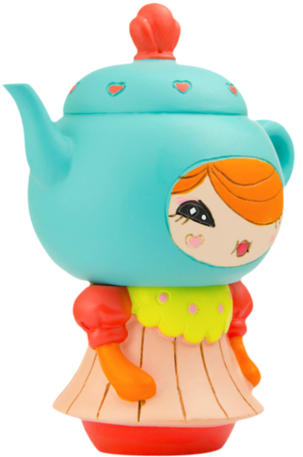 Cuppa T figure by Yota Sampasneethumrong, produced by Momiji. Side view.
