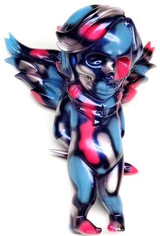 CUSTOM CELL CAMO SALVATION INK figure by Topheroy, produced by Secret Base. Front view.