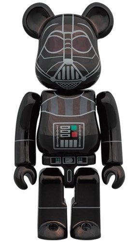 DARTH VADER(Rogue One Ver.) Chrome Ver. BE@RBRICK 100％ figure, produced by Medicom Toy. Front view.