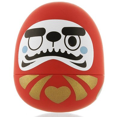 Daruma figure by Tado, produced by Kidrobot. Front view.