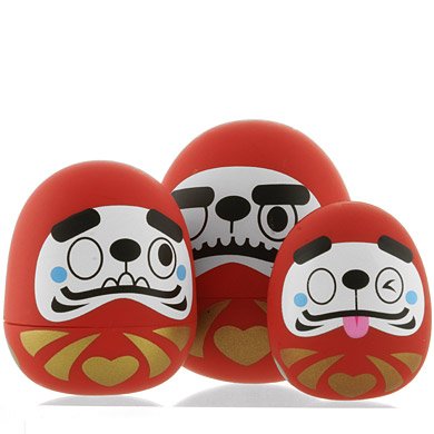 Daruma figure by Tado, produced by Kidrobot. Detail view.