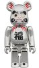 Daruma doll - Silver plating BE@RBRICK 100%