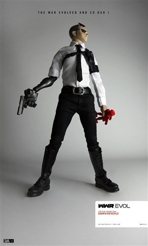 DARWIN ROTHCHILD - HIGHLY EVOLVED figure by Ashley Wood, produced by Threea. Front view.