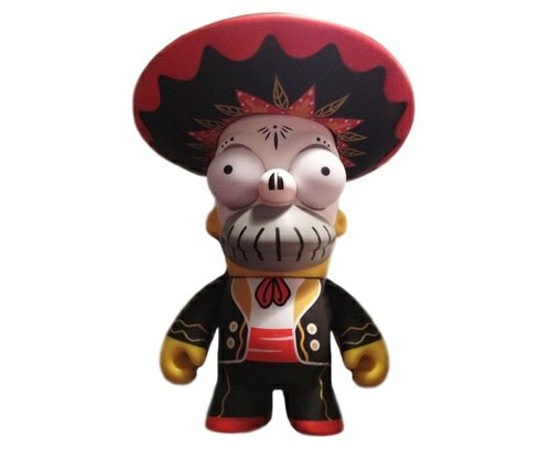 Day of the Dead Homer NYCC Exclusive figure by Matt Groening, produced by Kidrobot. Front view.