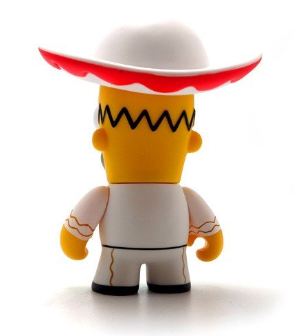 Day of the Dead Homer figure by Matt Groening, produced by Kidrobot. Back view.