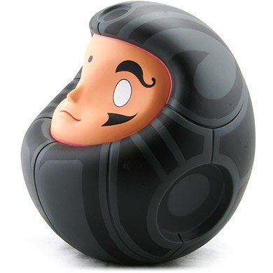 DCTO Sumi-e Black  figure by Dacosta, produced by Chocolate Soop. Side view.