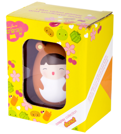 Donut figure by Joanna Zhou, produced by Momiji. Packaging.