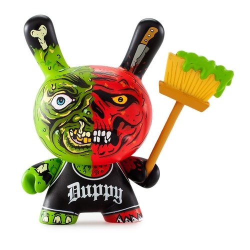 Duppy Dunny figure by Dane Thompson, produced by Kidrobot X Mishka. Front view.