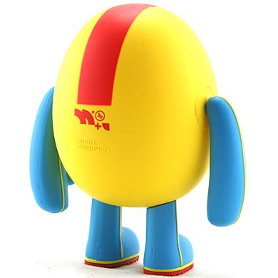 Egg Patrol figure by Doma, produced by Kidrobot. Back view.