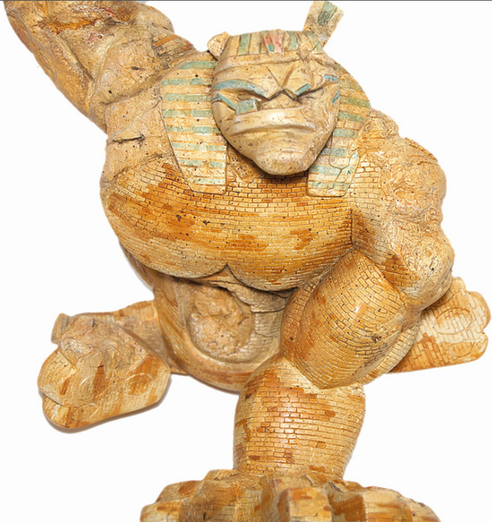 Egypt Paw! Custom figure by Kevin Gosselin, produced by Coarsetoys. Detail view.