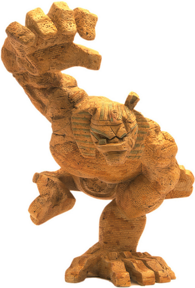 Egypt Paw! Custom figure by Kevin Gosselin, produced by Coarsetoys. Front view.