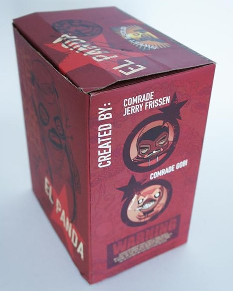 El Panda Sweet & Sour figure by Gobi & Jerry Frissen, produced by Muttpop. Packaging.