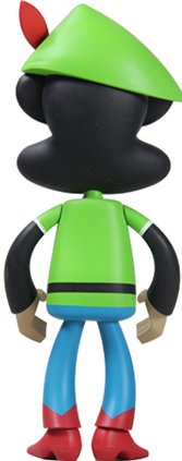 Elf Julius figure by Paul Frank, produced by Play Imaginative. Back view.