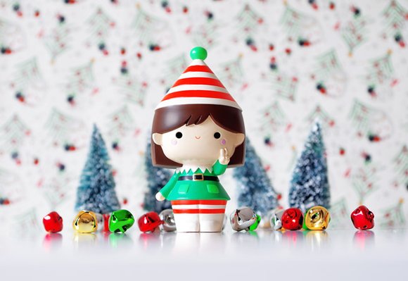 Elfie figure by Momiji, produced by Momiji. Detail view.