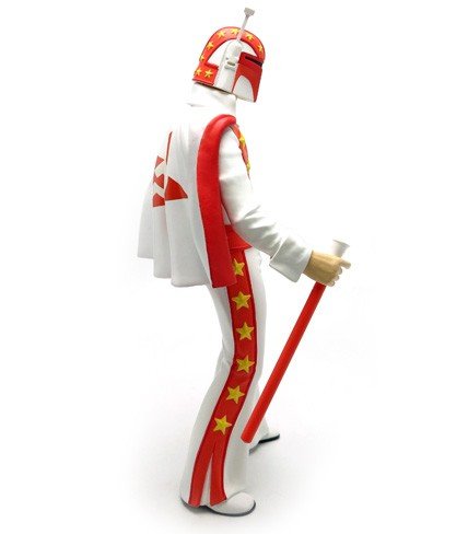 Evel Fett - Red Star Edition figure by Retro Outlaw, produced by 3D Retro. Side view.
