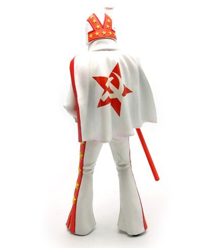 Evel Fett - Red Star Edition figure by Retro Outlaw, produced by 3D Retro. Back view.