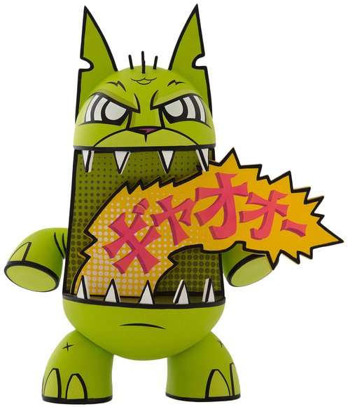 Fire-Catzilla figure by Joe Ledbetter. Front view.