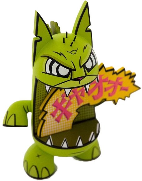 Fire-Catzilla figure by Joe Ledbetter. Front view.