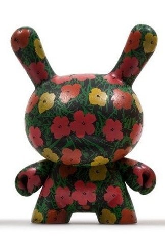 Flowers figure by Andy Warhol, produced by Kidrobot. Front view.