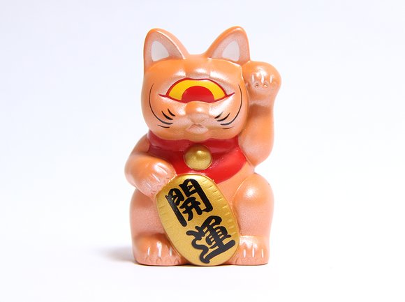 Fortune Cat Baby (フォーチュンキャットベビー) - Orange Pearl figure by Mori Katsura, produced by Realxhead. Front view.