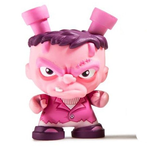Francis (Pink) figure by Scott Tolleson, produced by Kidrobot. Front view.