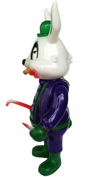 A Clockwork Carrot - Lil Alex Supervillain figure by Frank Kozik, produced by Blackbook Toy. Side view.