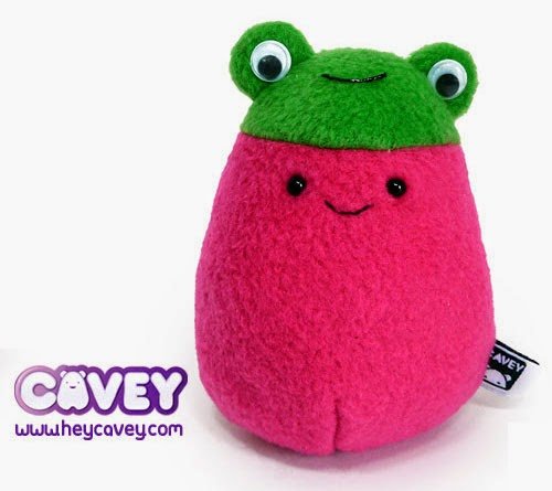 Froggy Hat Cavey figure by A Little Stranger. Front view.