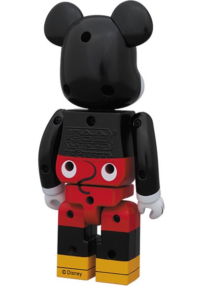 Mickey Mouse Be@rbrick 200% figure by Disney, produced by Medicom Toy X Bandai. Back view.
