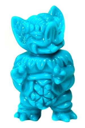 Gacha Mini Blue - Mockbat figure by Paul Kaiju, produced by Paul Kaiju Toys. Front view.
